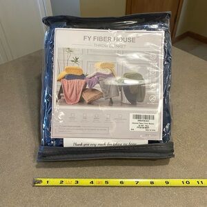 Fiber House Throw New In Package 50x60” Navy Blue Color